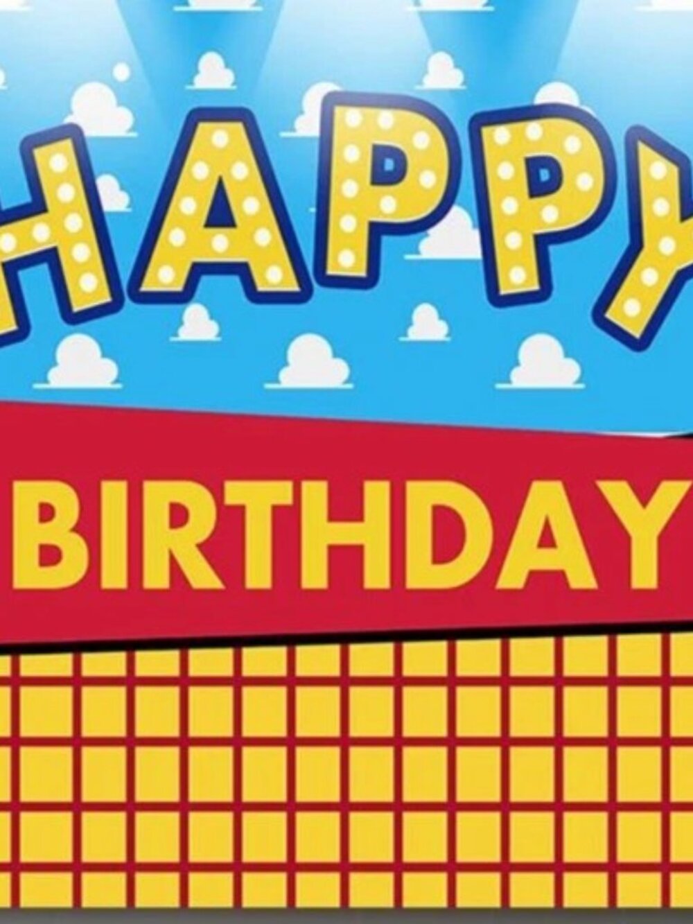Toys Theme Happy Birthday Backdrop Banner Photo Background Party Supplies 7x5 Ft
